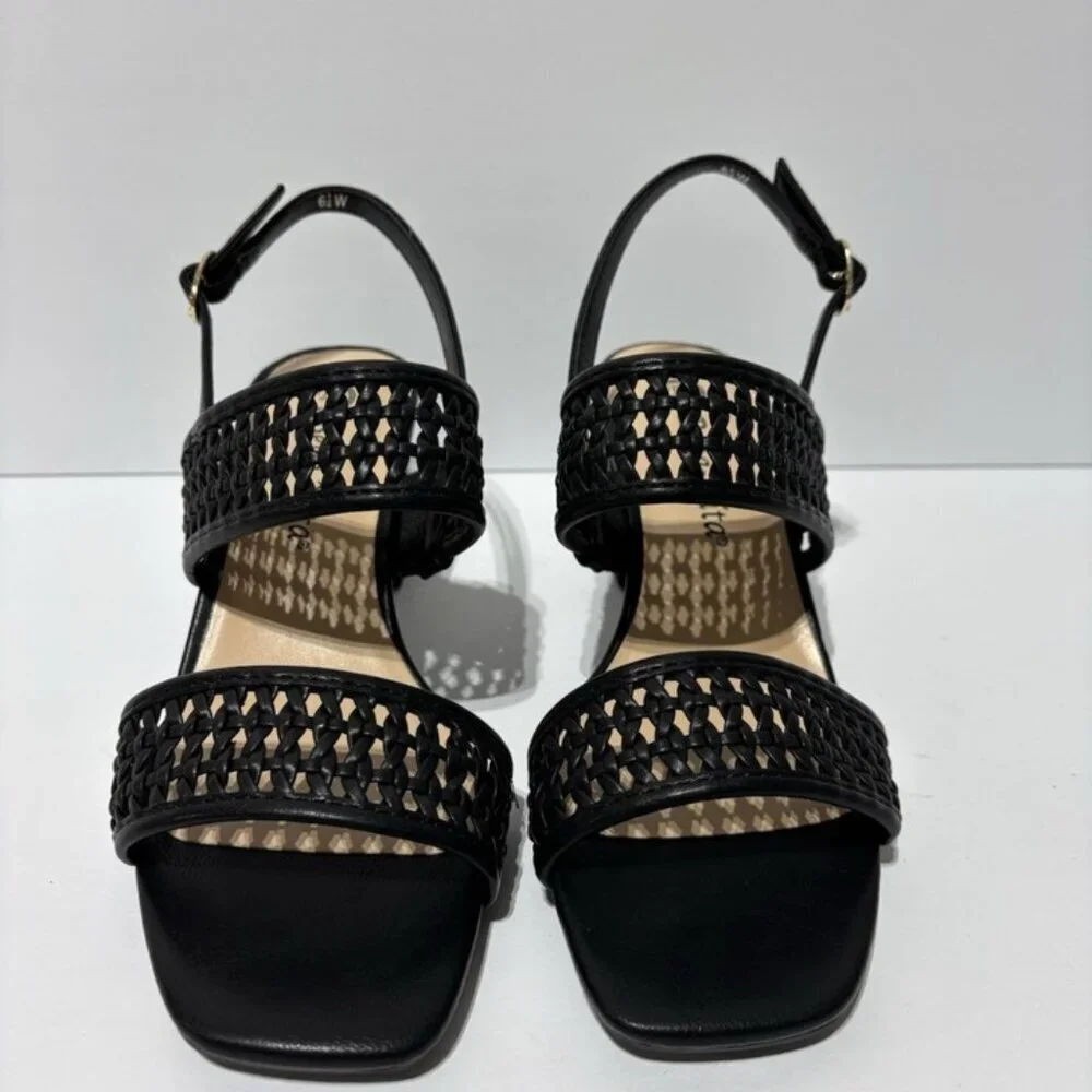 Bella Vita Women’s Xannon Black Slingback Sandals, Size 6.5 Wide
